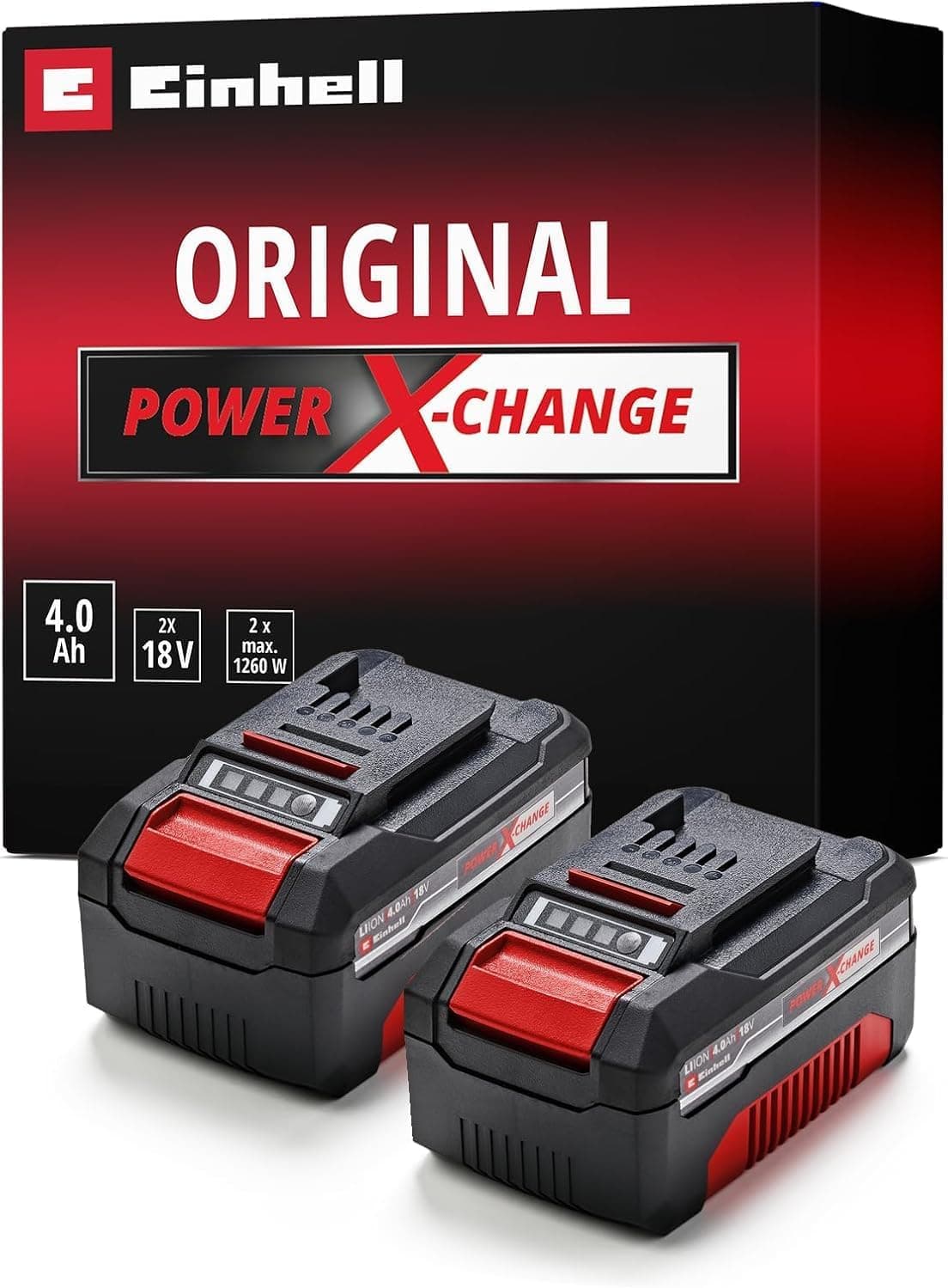 Original Einhell Akku-Twinpack PXC 18 V 4,0 Ah