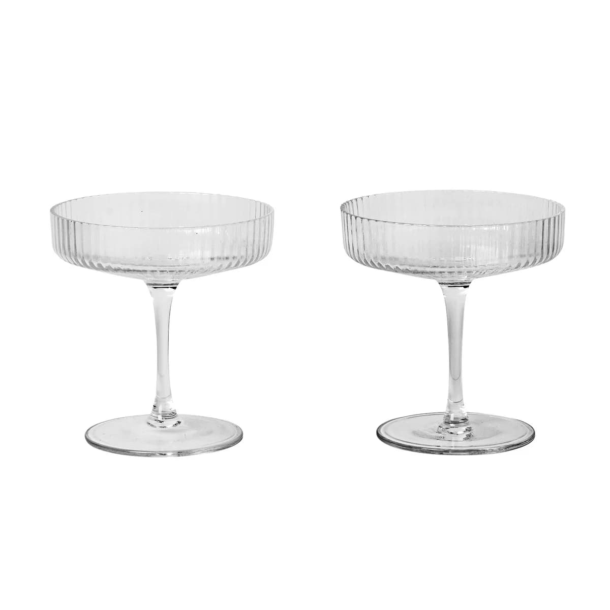 Ferm Living Ripple Champagnerglas